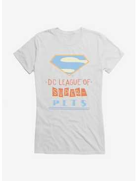 DC League of Super-Pets Logo Stacked Story Book Girls T-Shirt, , hi-res