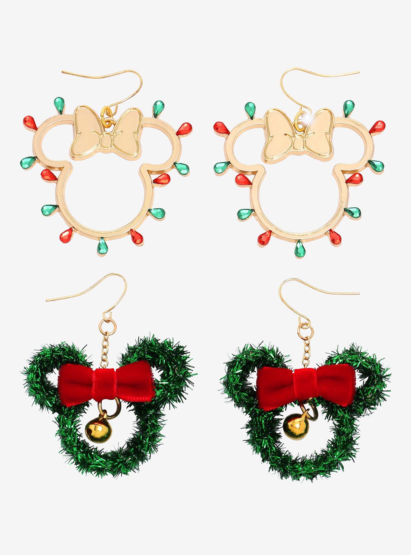 Disney Minnie Mouse Holiday Earring Set , , hi-res