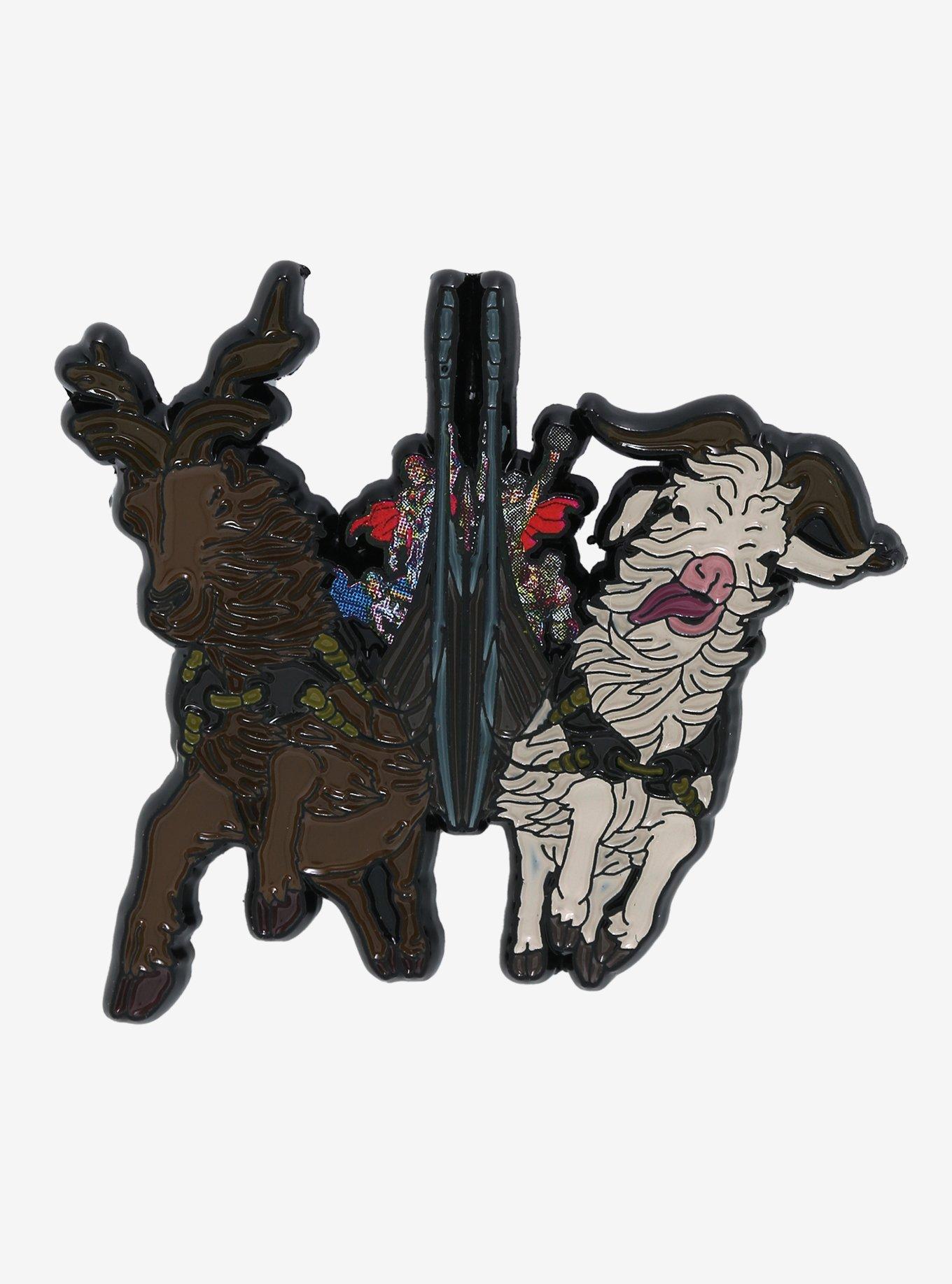 Marvel Thor: Love and Thunder Toothgrinder & Toothgnasher Enamel Pin, , hi-res