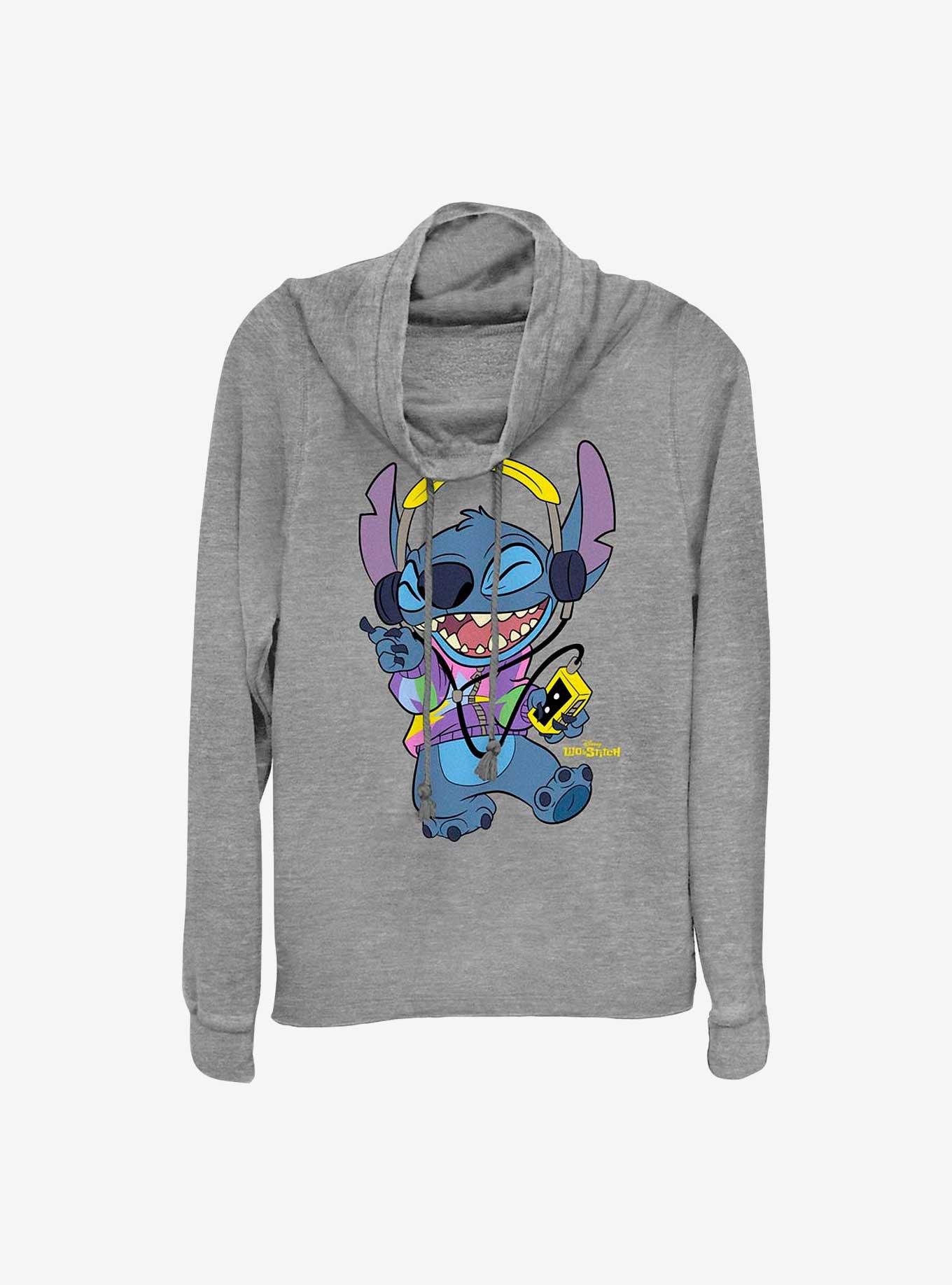 Disney Lilo & Stitch Rockin' Stitch Cowl Neck Long-Sleeve Top, , hi-res