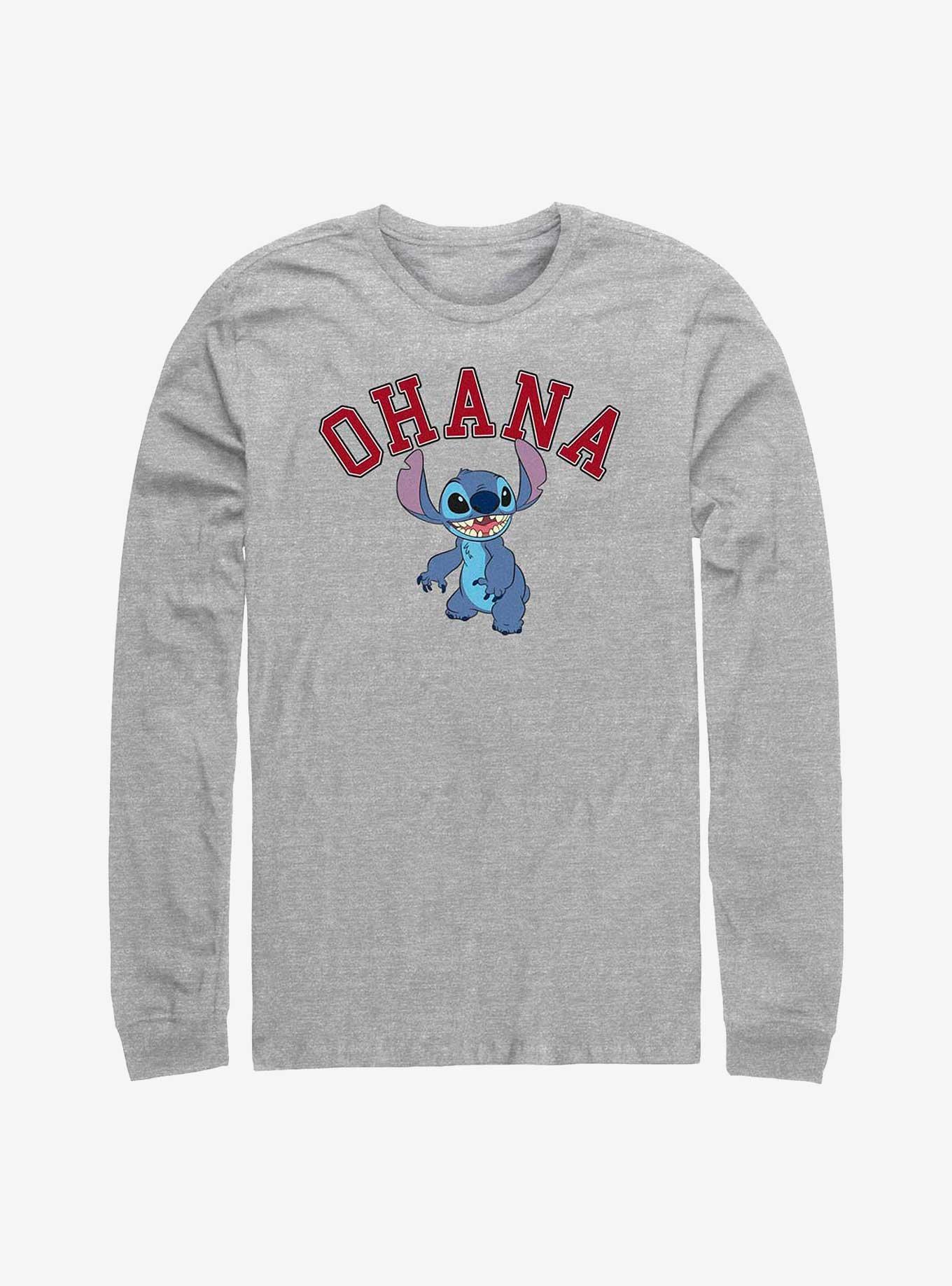 Hot Topic Disney Lilo & Stitch Ohana Collegiate Long-Sleeve T-Shirt