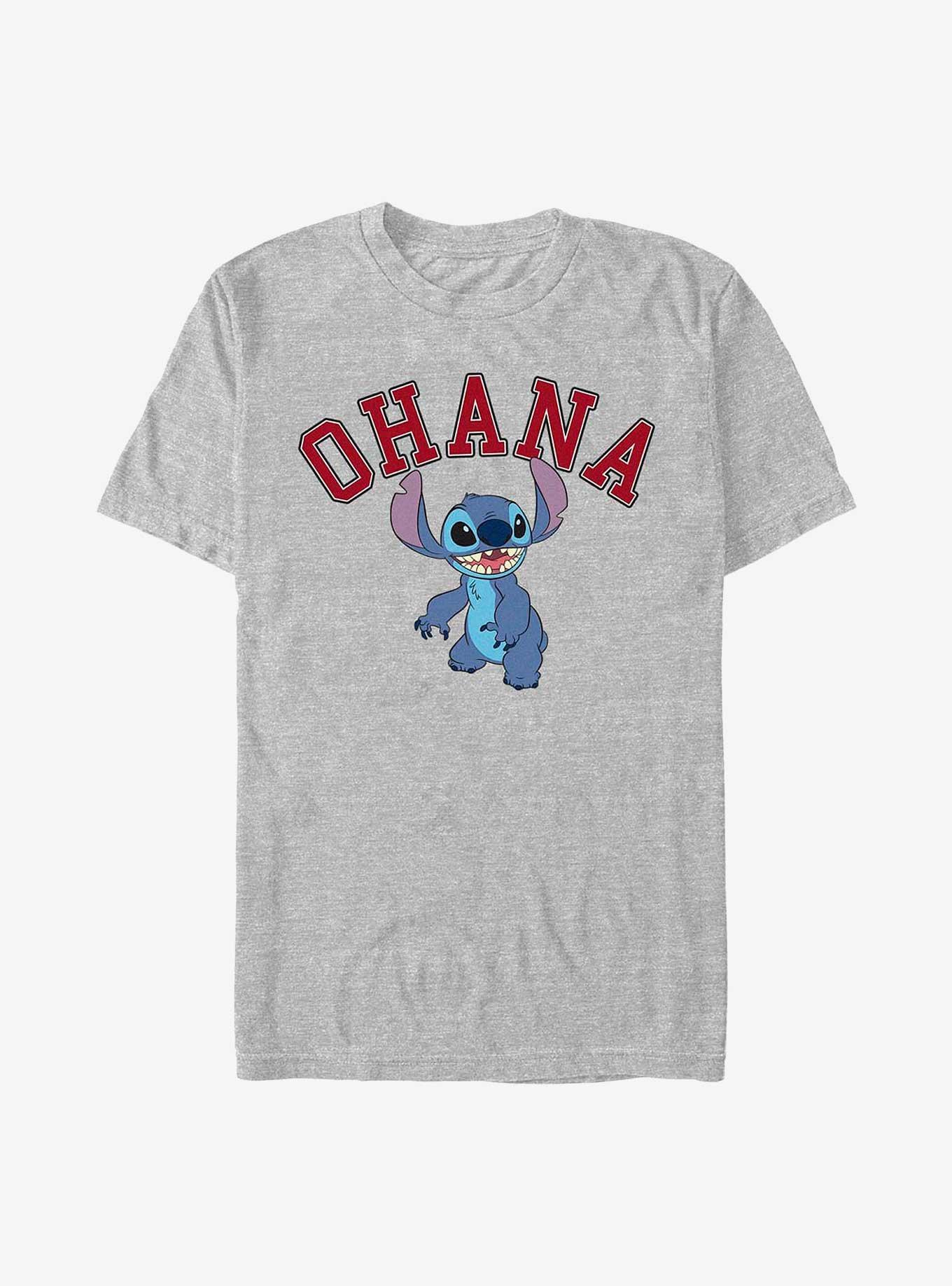 Disney Lilo & Stitch Ohana Collegiate T-Shirt, ATH HTR, hi-res