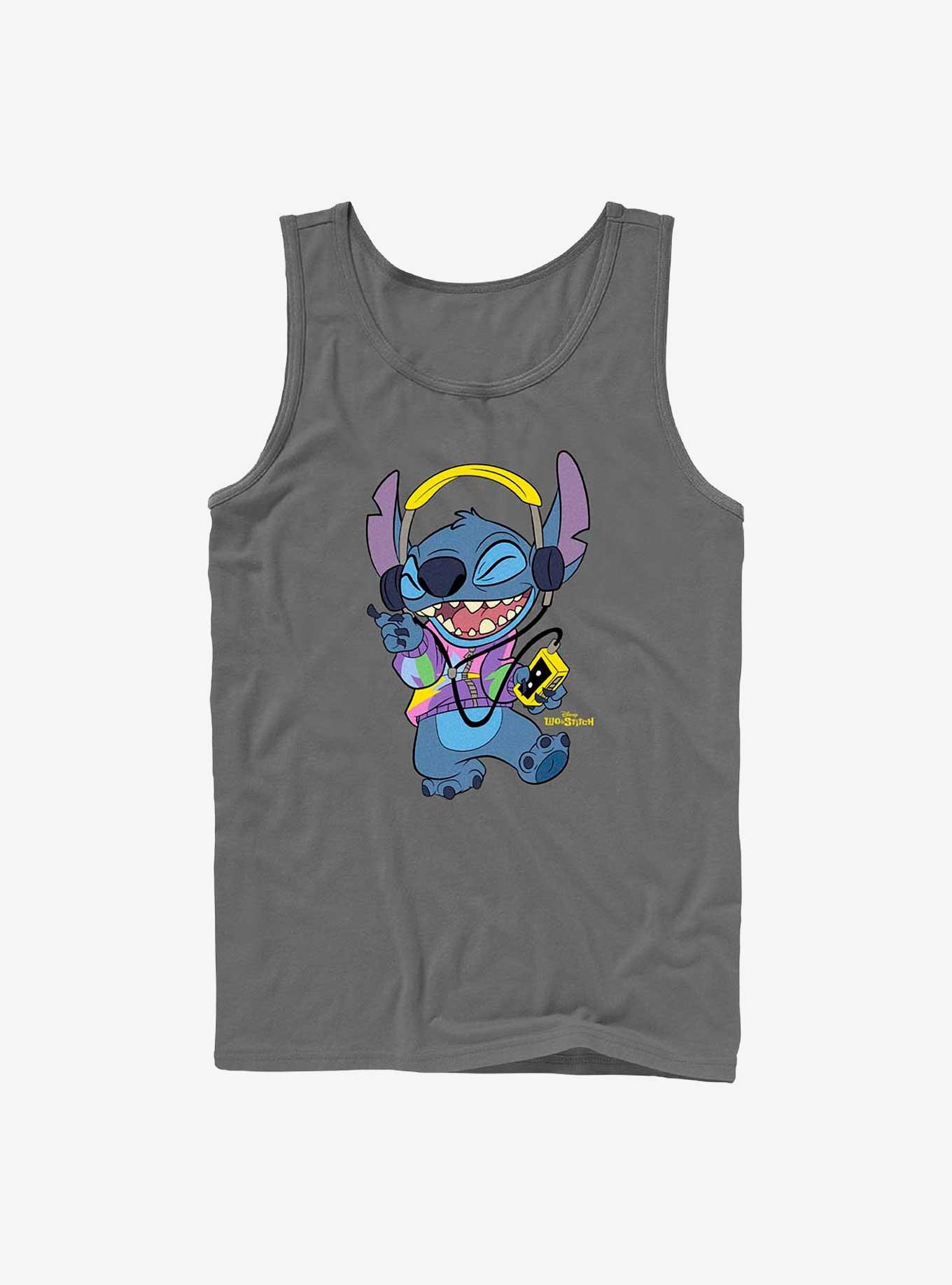 Disney Lilo & Stitch Rockin' Stitch Tank, CHARCOAL, hi-res