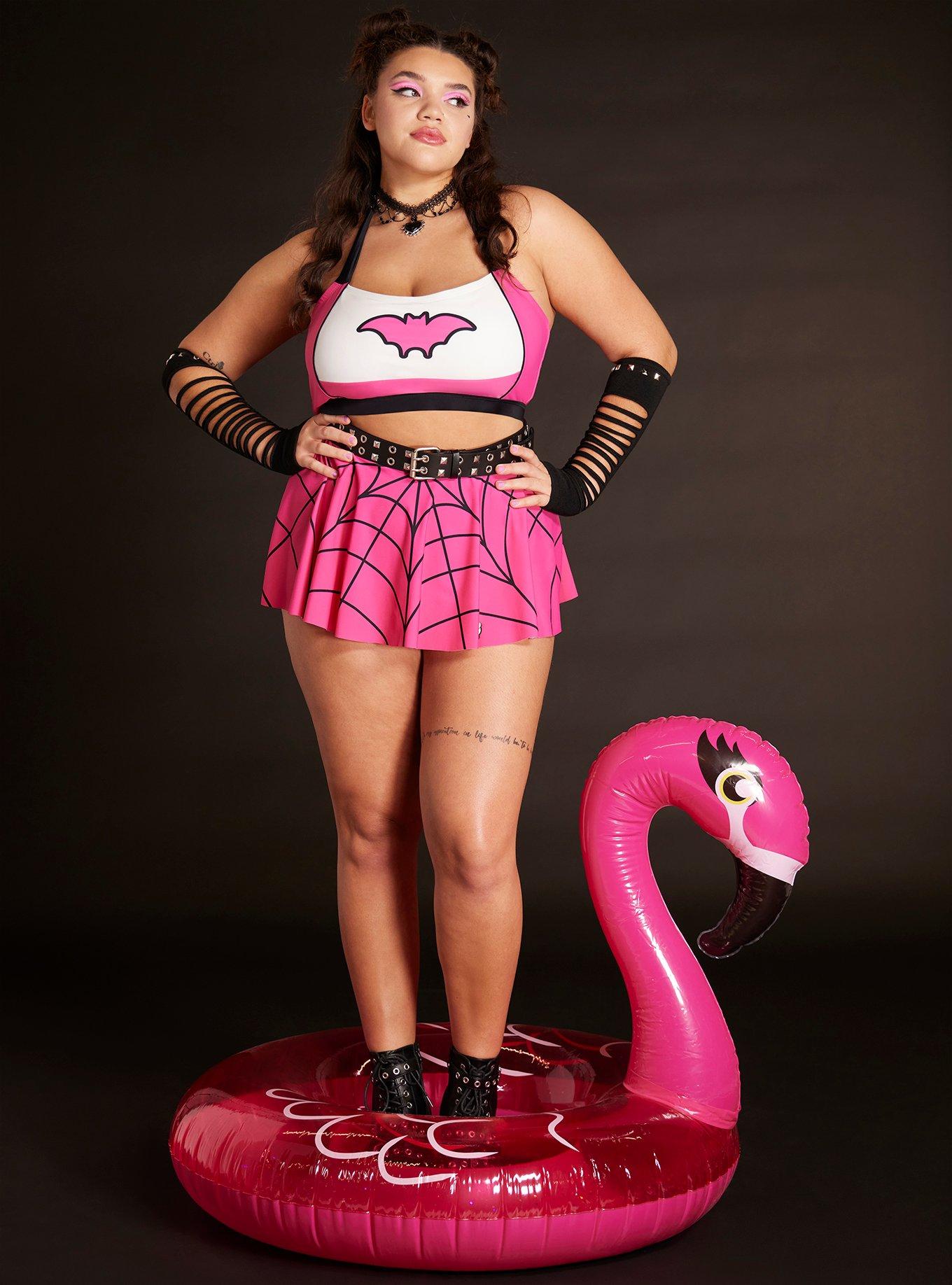 Monster High Draculaura Skirted Swim Bottoms Plus Size, MULTI COLOR, hi-res