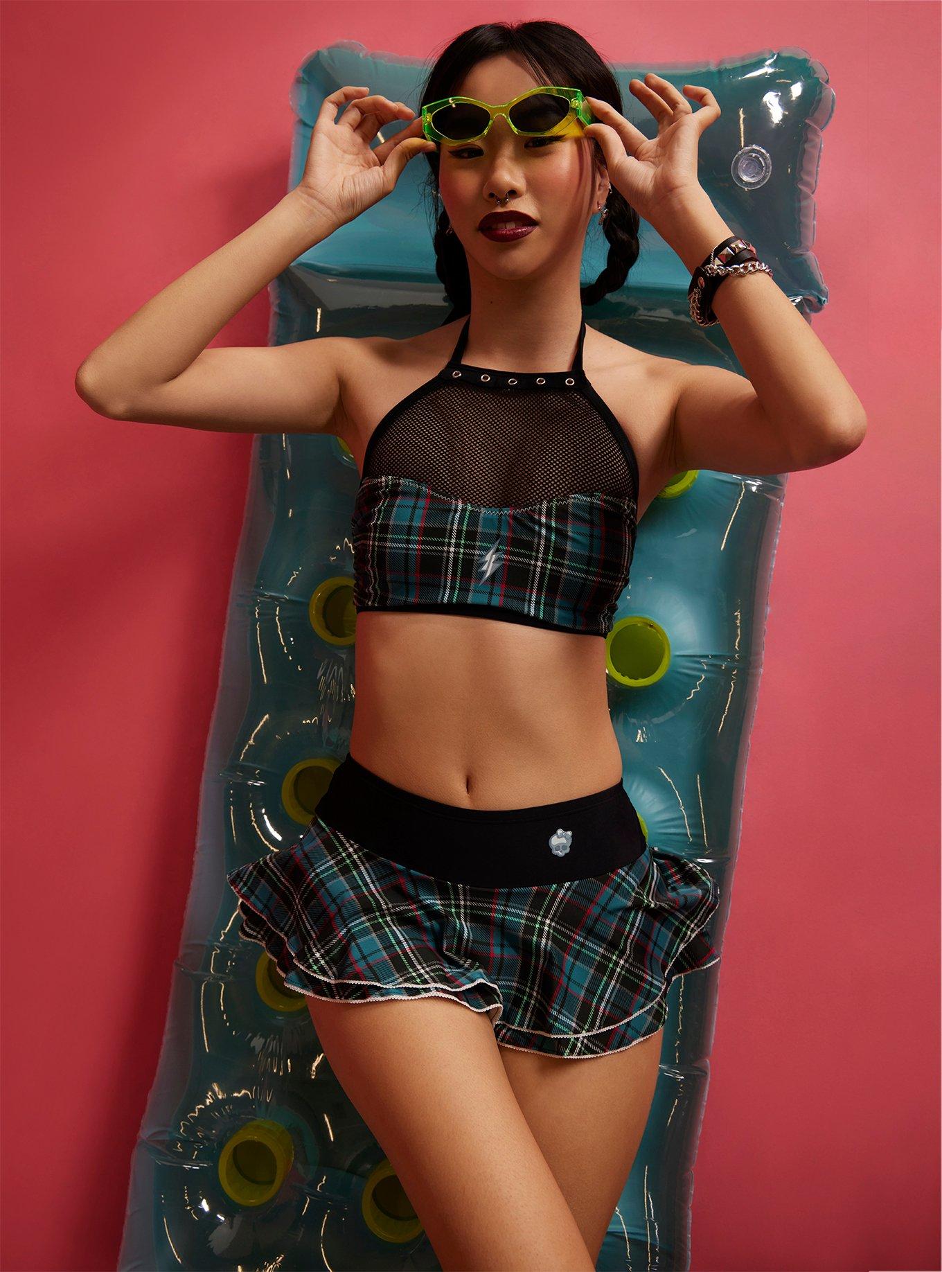 Monster High Frankie Stein Halter Swim Top Hot Topic