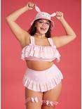 My Melody Pink Ruffle Swim Top Plus Size, MULTI COLOR, hi-res