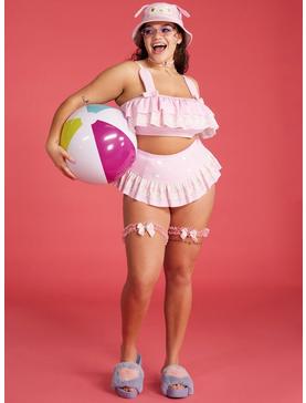 My Melody Pink Ruffle Skirted Swim Bottoms Plus Size, , hi-res