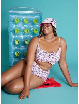 Hello Kitty Strawberry Ruffle Swim Top Plus Size, , hi-res