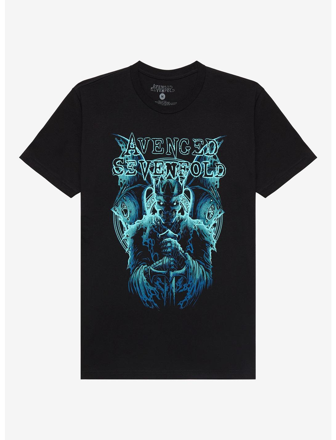 Avenged Sevenfold Skeleton King T-Shirt, BLACK, hi-res