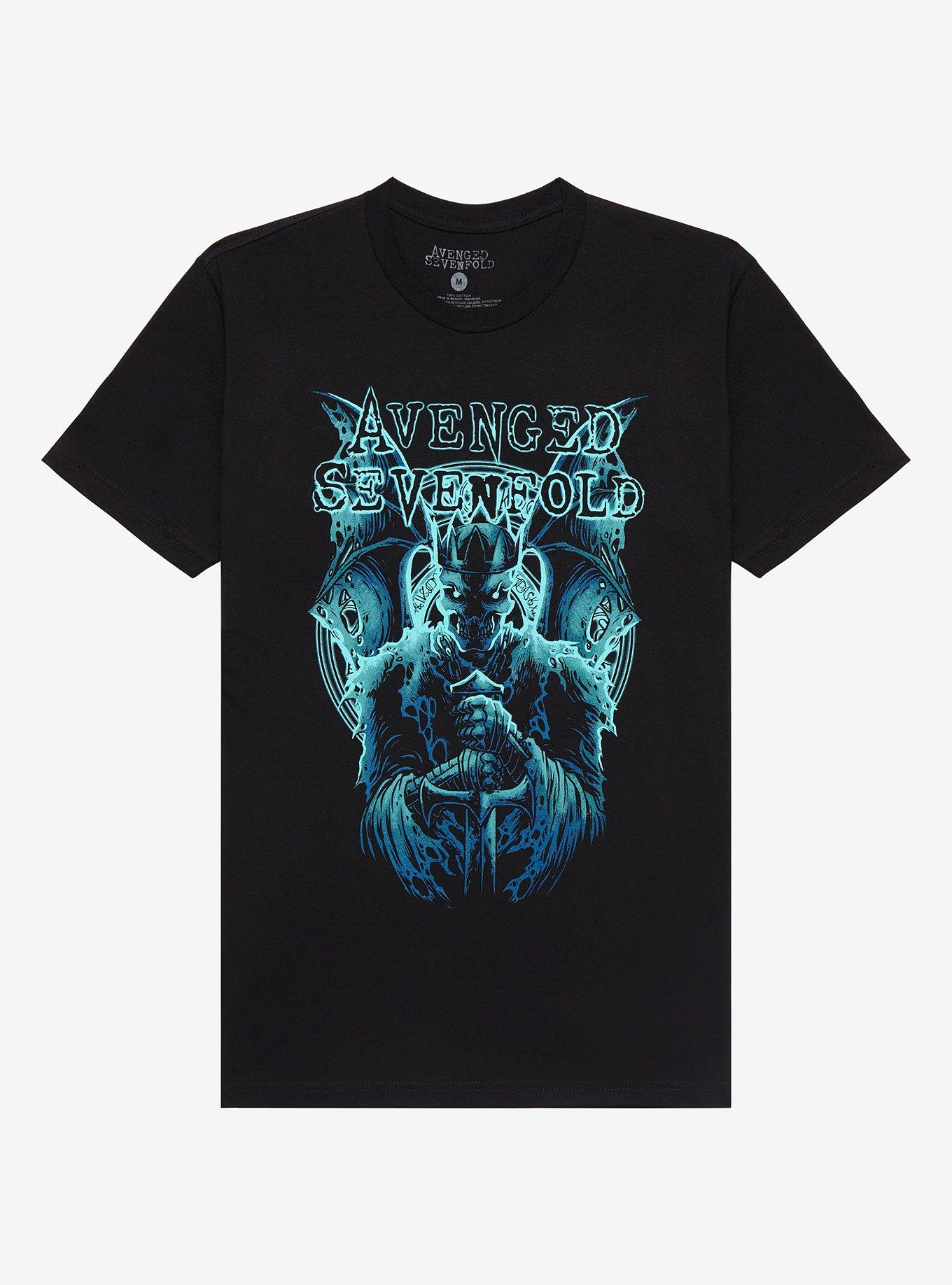 Rund Legitim Råd Avenged Sevenfold Skeleton King T-Shirt | Hot Topic