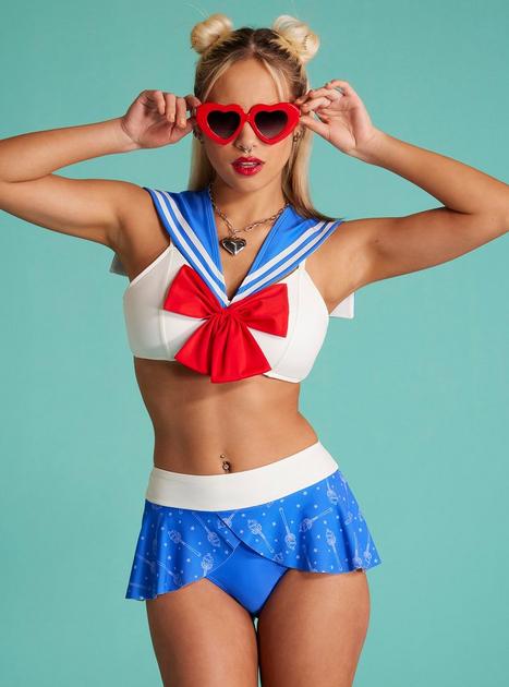 NWT Hot Topic Sailor Moon Sailor Venus Cosplay Swim Top Plus Size READ