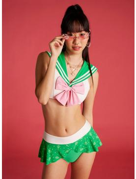 Plus Size Sailor Moon Sailor Jupiter Cosplay Swim Top, , hi-res