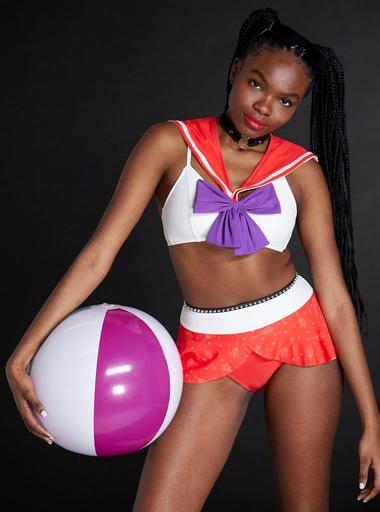 Sailor Moon Sailor Mars Cosplay Swim Top