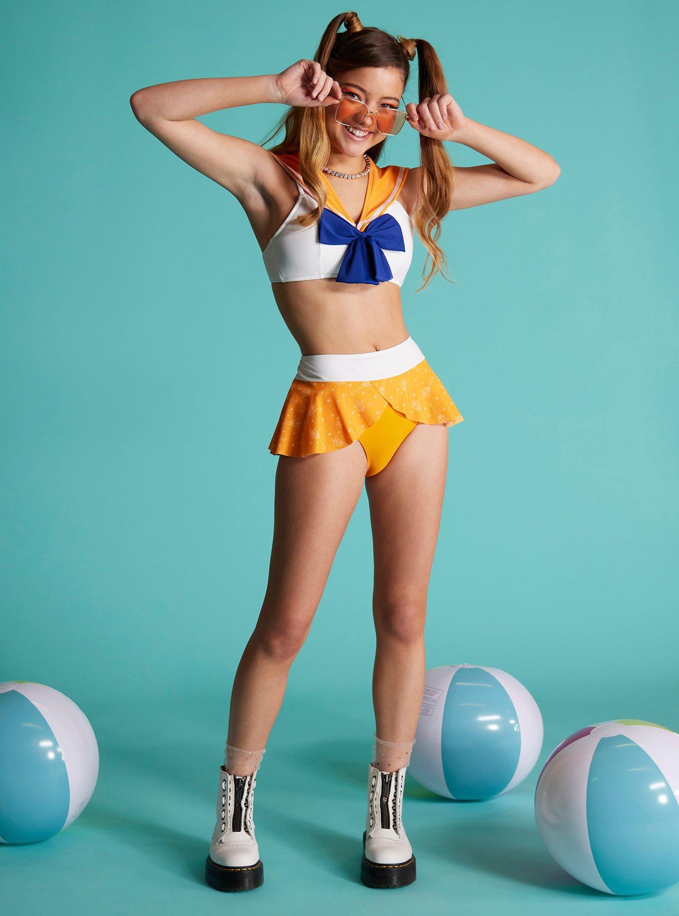 Sailor Moon Sailor Venus Cosplay Skirted Swim Bottoms