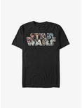 Star Wars Epic Collage Logo T-Shirt, BLACK, hi-res