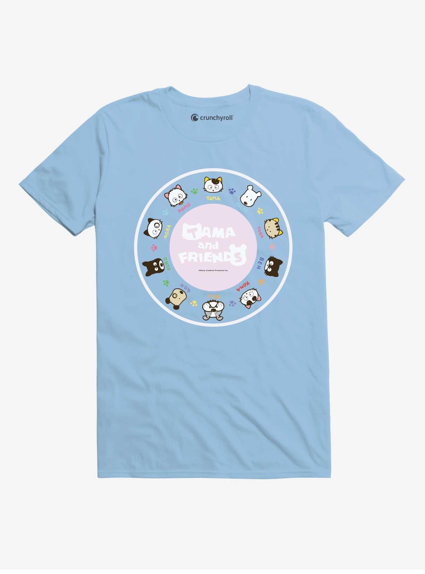 Tama And Friends Cat Circle Group T-Shirt, , hi-res