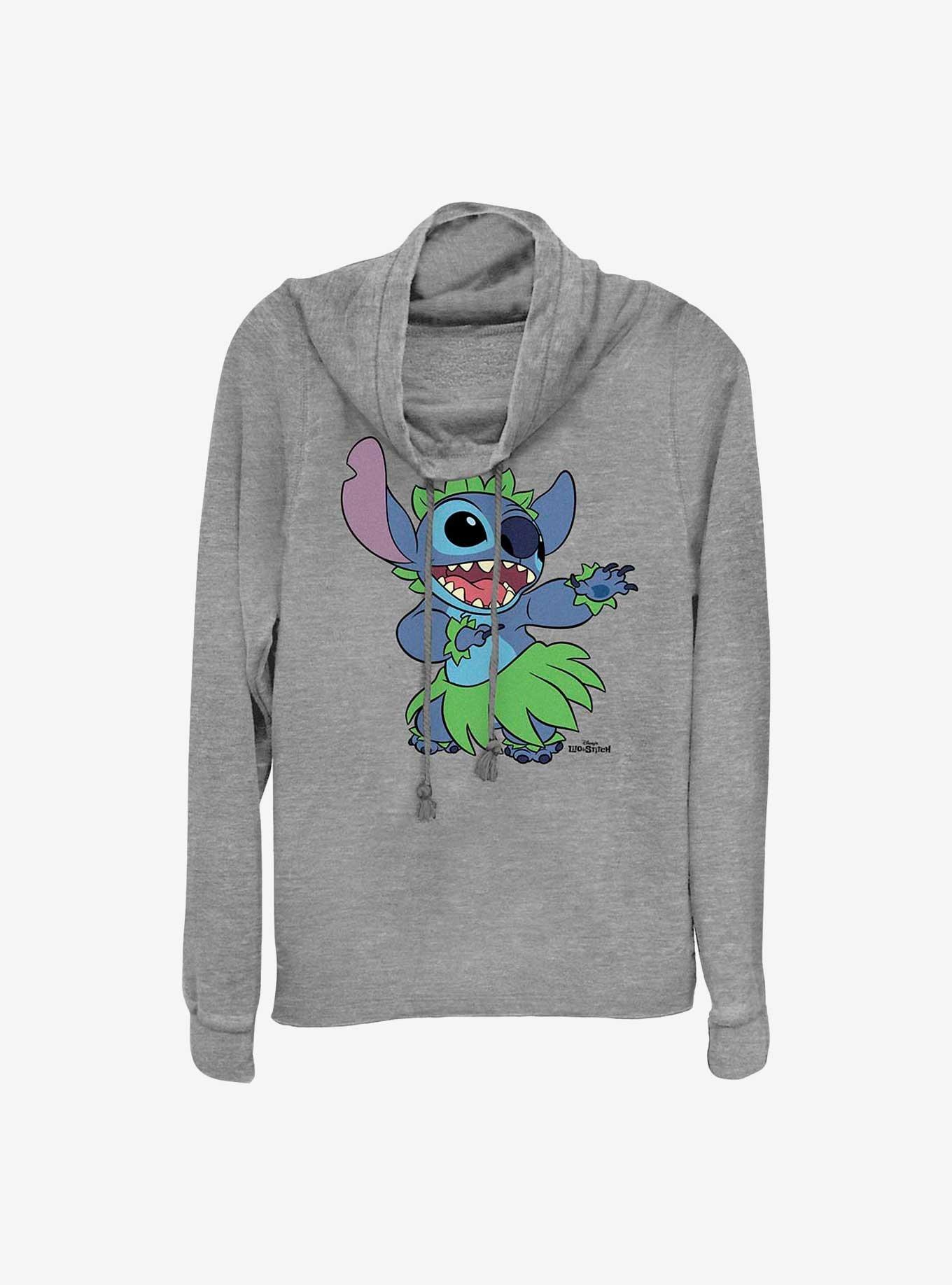 Disney Lilo & Stitch Big Hula Cowl Neck Long-Sleeve Top