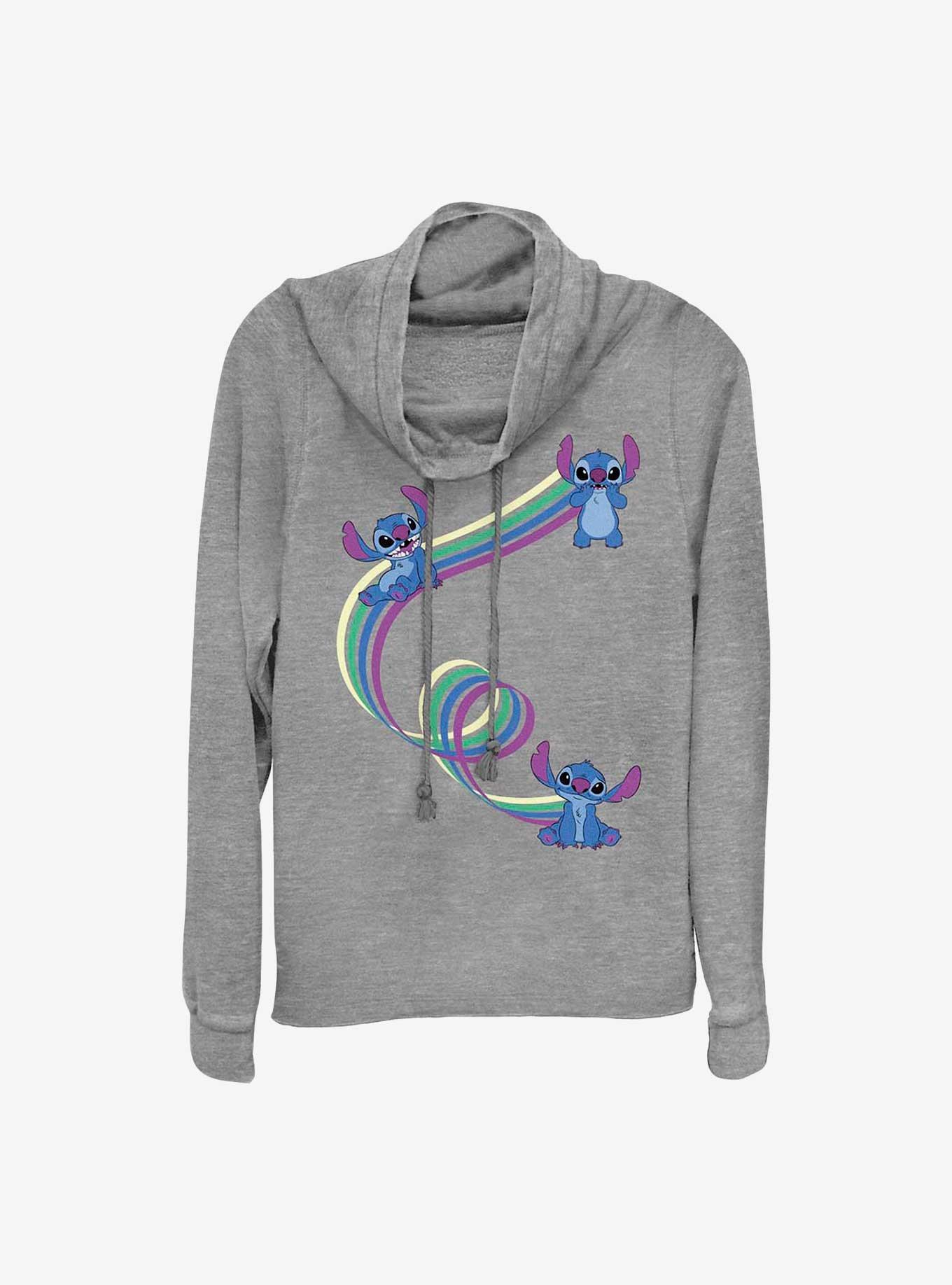 Disney Lilo & Stitch Ribbon Stitches Cowl Neck Long-Sleeve Top, , hi-res