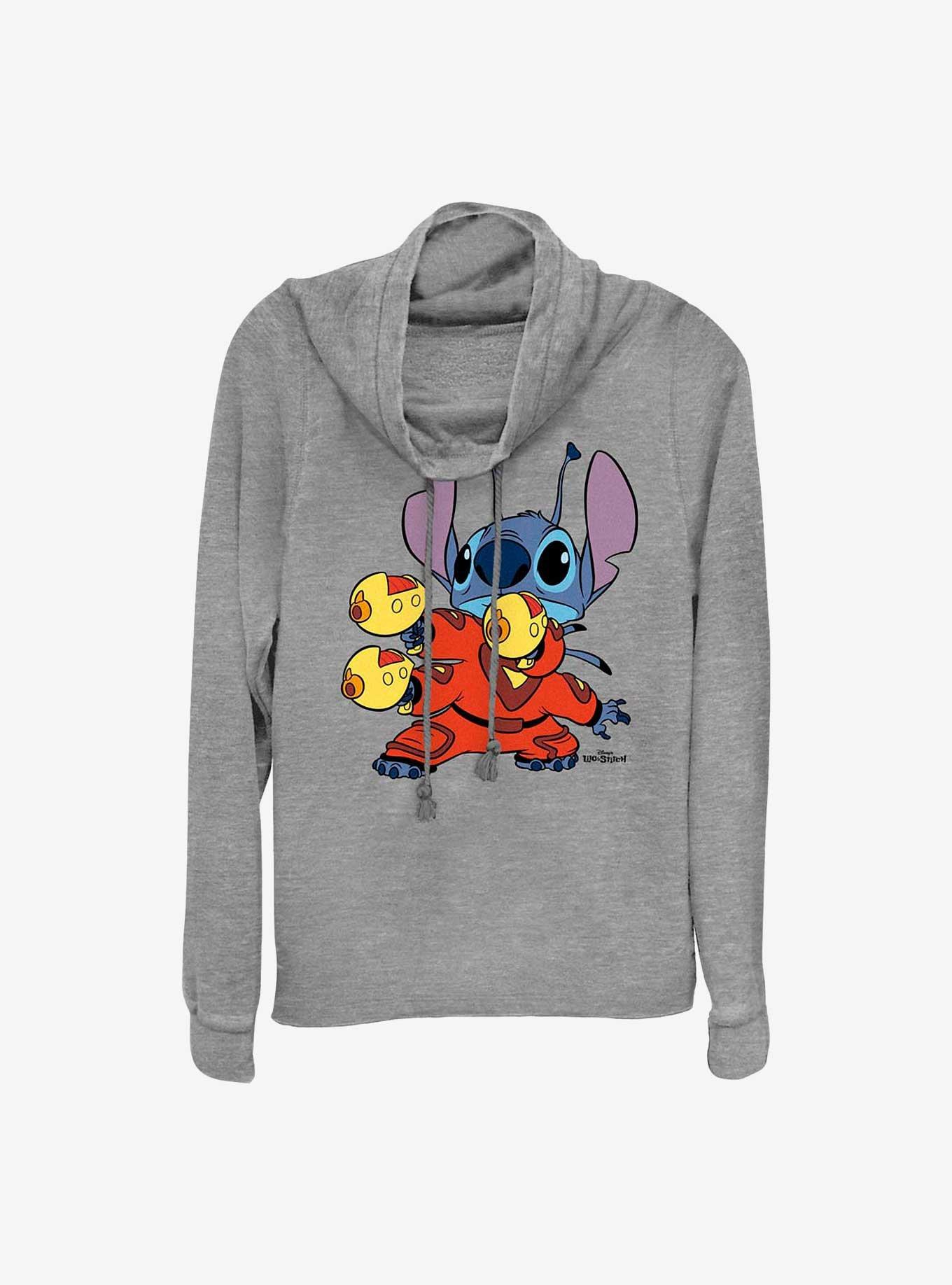 Disney Lilo & Stitch Stick 'Em Up Cowl Neck Long-Sleeve Top, , hi-res