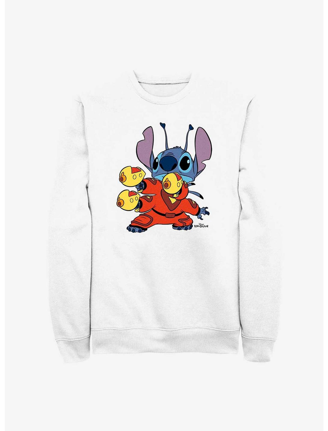 Disney Lilo & Stitch Stick 'Em Up Sweatshirt, WHITE, hi-res