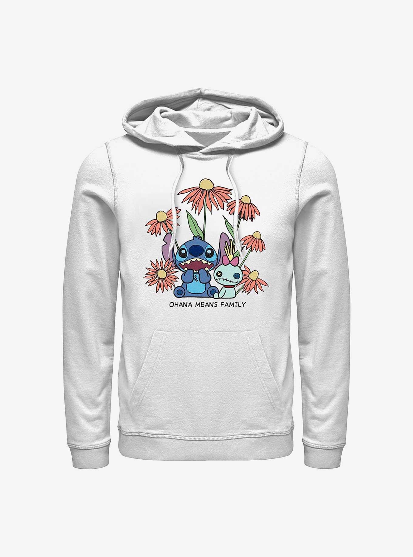 Disney Lilo & Stitch Chibi Floral Hoodie, , hi-res