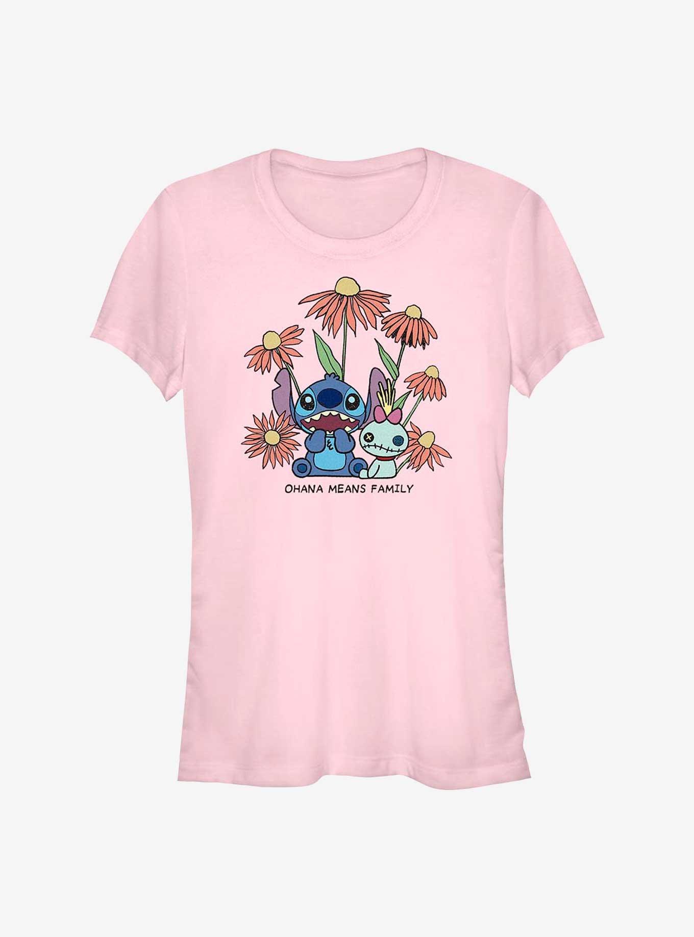 Disney Lilo & Stitch Chibi Floral Girls T-Shirt, , hi-res