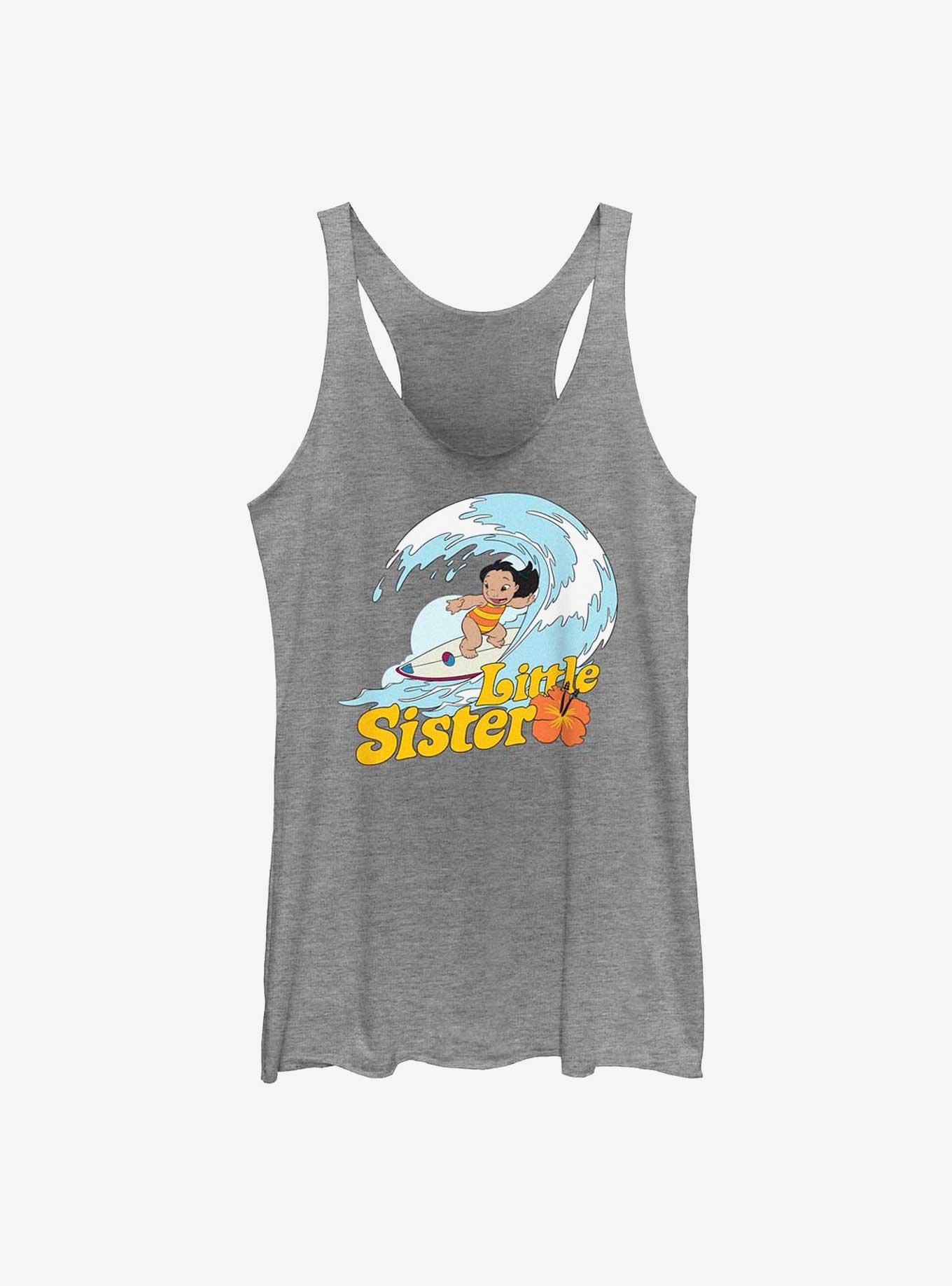 Disney Lilo & Stitch Little Sister Lilo Girls Tank, GRAY HTR, hi-res