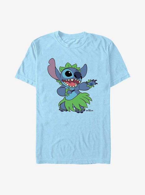 Disney Lilo And Stitch Big Hula T Shirt Blue Hot Topic 2440