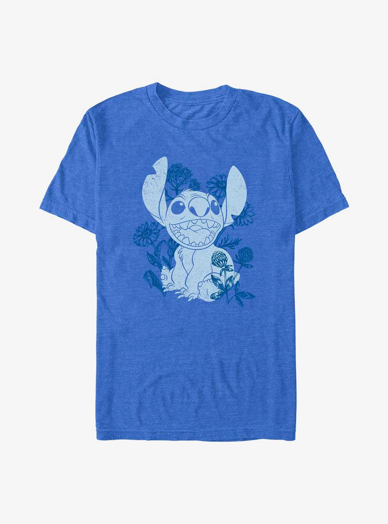 Disney Lilo & Stitch Floral Sketch T-Shirt, ROY HTR, hi-res