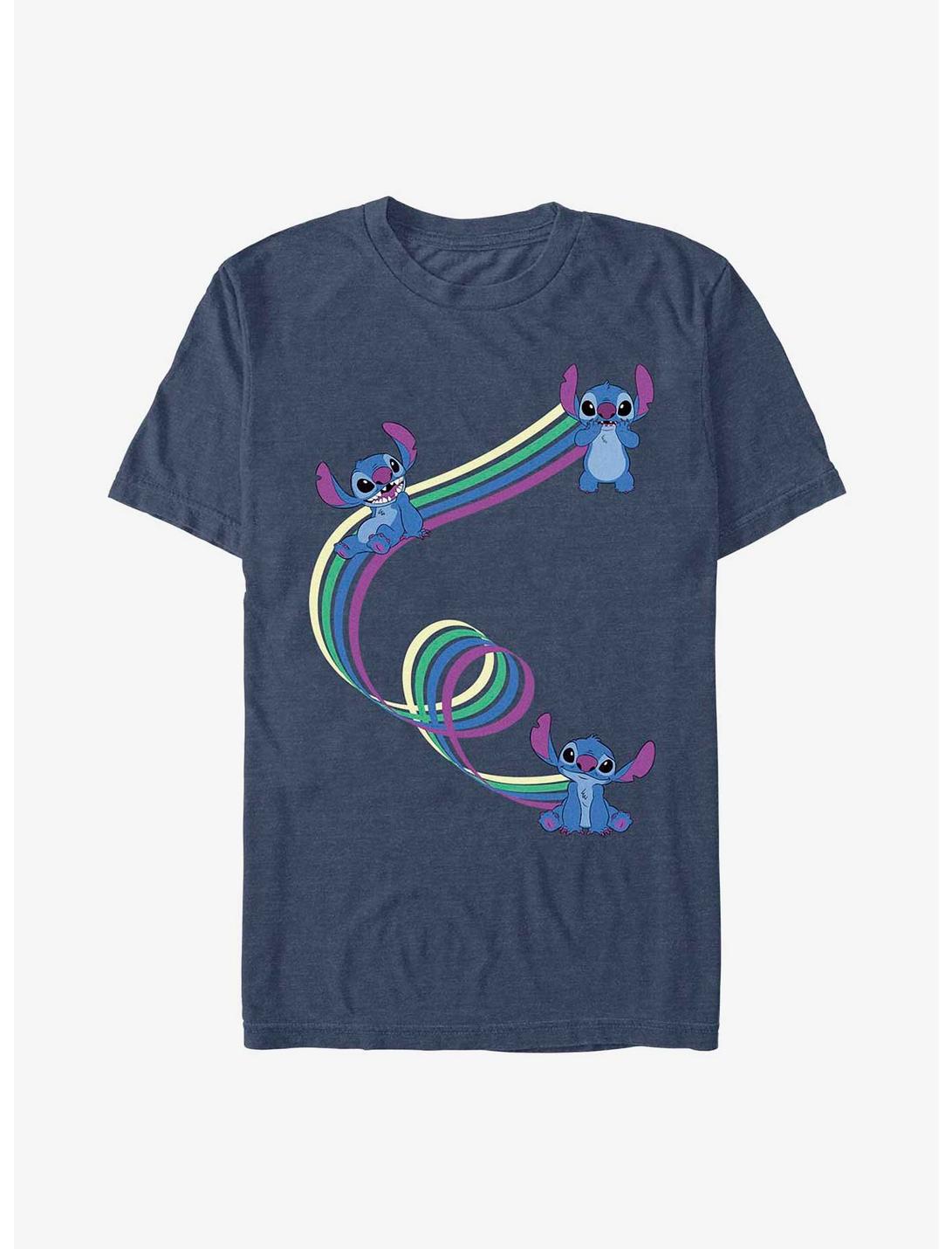Disney Lilo & Stitch Ribbon Stitches T-Shirt, NAVY HTR, hi-res