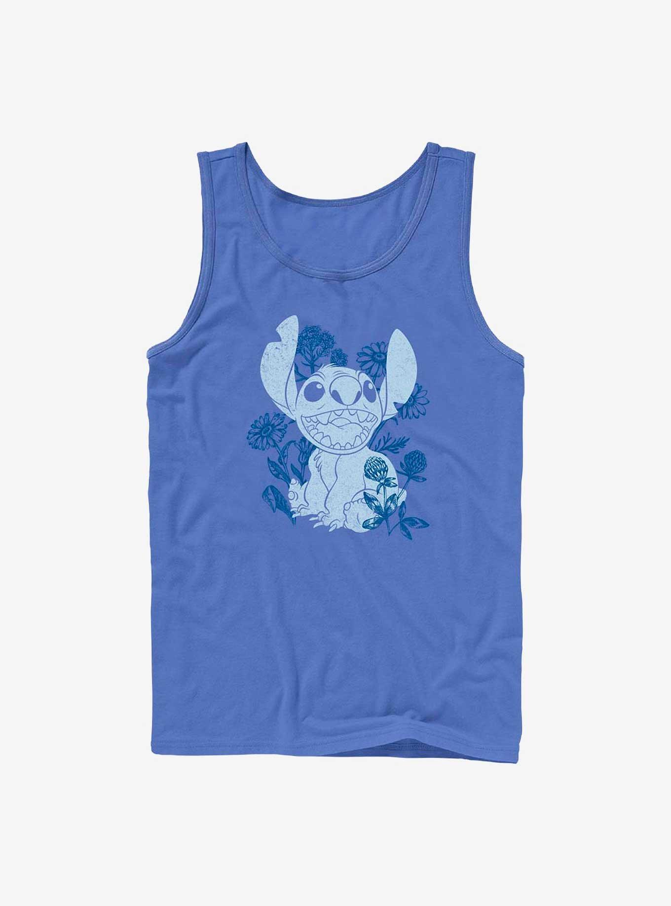 Disney Lilo & Stitch Floral Sketch Tank, ROYAL, hi-res