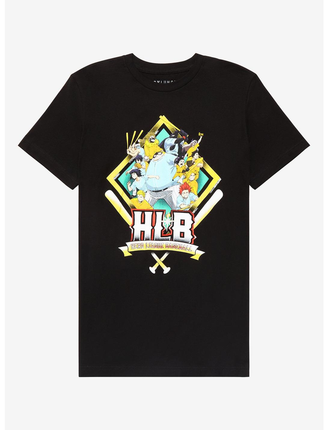 My Hero Academia Hero League Baseball T-Shirt - BoxLunch Exclusive, BLACK, hi-res