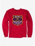 Parks And Recreation Burt Macklin Badge Sweatshirt, RED, hi-res