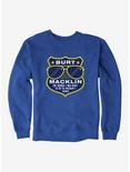 Parks And Recreation Burt Macklin Badge Sweatshirt, ROYAL BLUE, hi-res