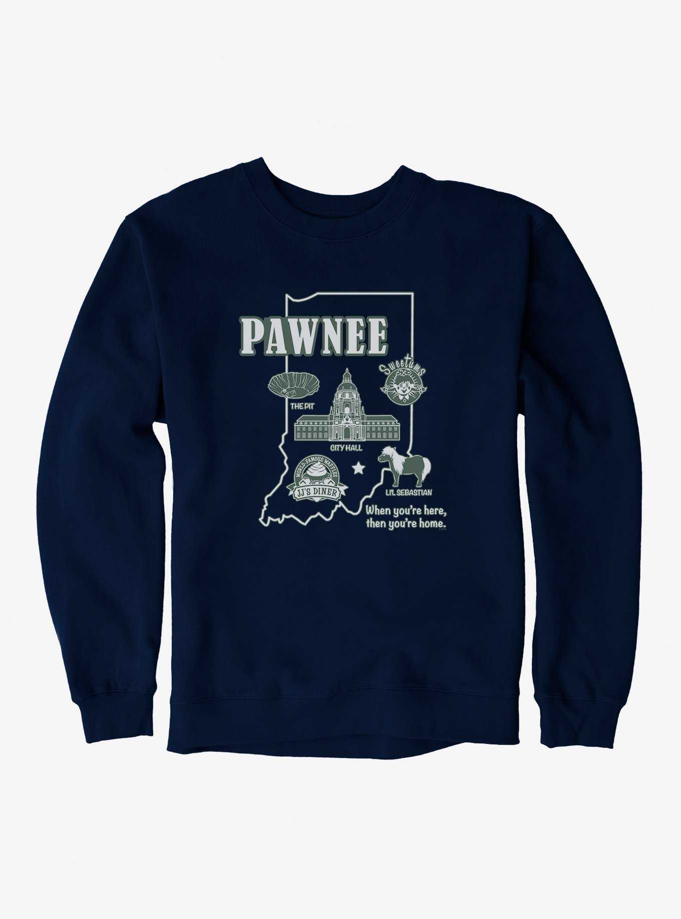 Parks And Recreation Pawnee Map Sweatshirt, , hi-res