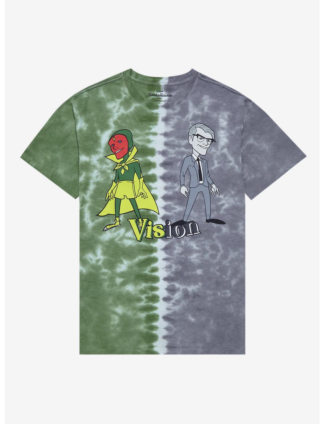 Marvel WandaVision Vision Split-Dye Couples T-Shirt - BoxLunch Exclusive, MULTI, hi-res
