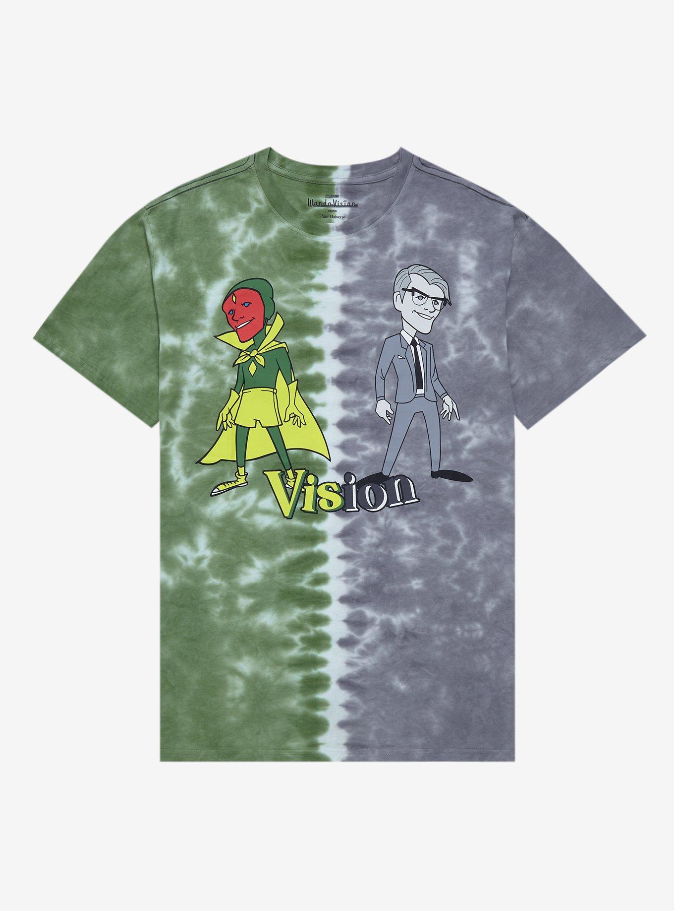Marvel WandaVision Vision Split-Dye Couples T-Shirt - BoxLunch Exclusive, MULTI, hi-res
