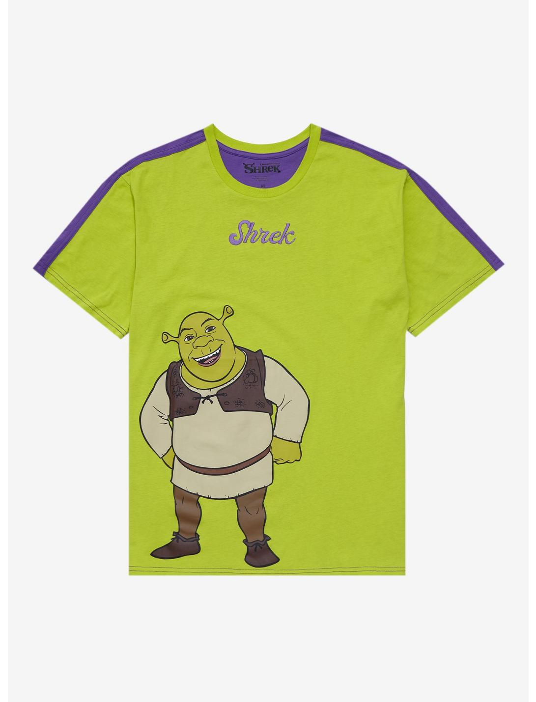 Shrek Portrait Duo-Tone Couples T-Shirt - BoxLunch Exclusive , MULTI, hi-res