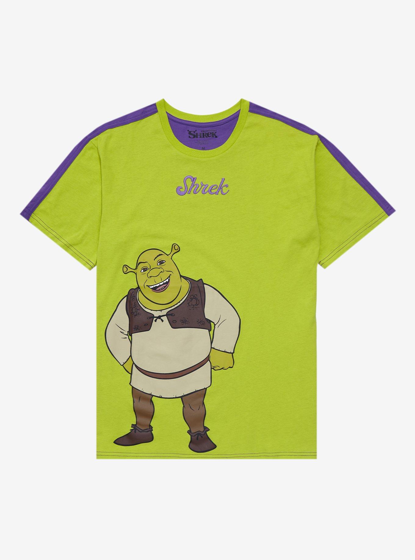 Shrek Portrait Duo-Tone Couples T-Shirt - BoxLunch Exclusive , MULTI, hi-res