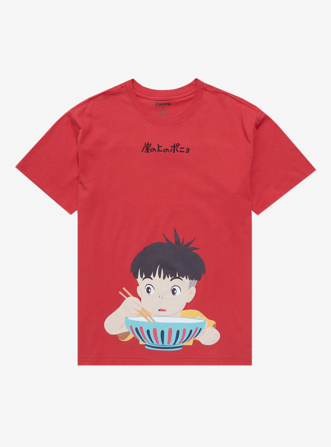 Studio Ghibli Ponyo Sosuke Ramen Couples T-Shirt - BoxLunch Exclusive, RED, hi-res