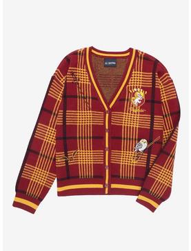 Harry Potter Gryffindor Plaid Women's Cardigan - BoxLunch Exclusive, , hi-res