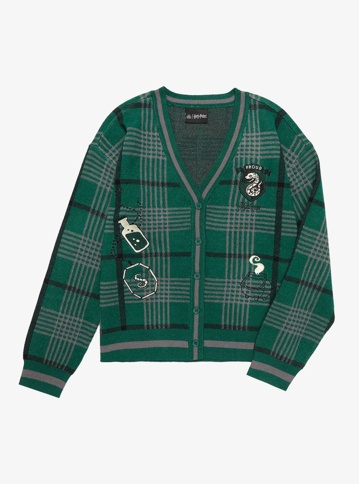 Harry Potter Slytherin Women's Cardigan - BoxLunch Exclusive, , hi-res