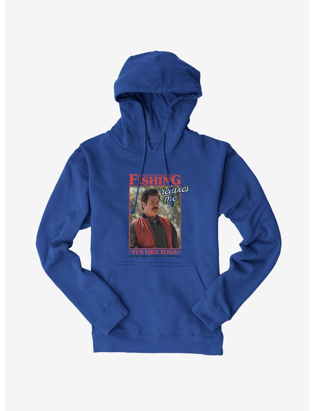 Parks And Recreation Fishing Like Yoga Hoodie, , hi-res