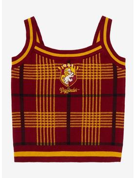 Plus Size Harry Potter Gryffindor Plaid Knit Tank Top - BoxLunch Exclusive, , hi-res