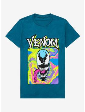 Marvel Venom Psychedelic Face Portrait Women’s T-Shirt - BoxLunch Exclusive , , hi-res