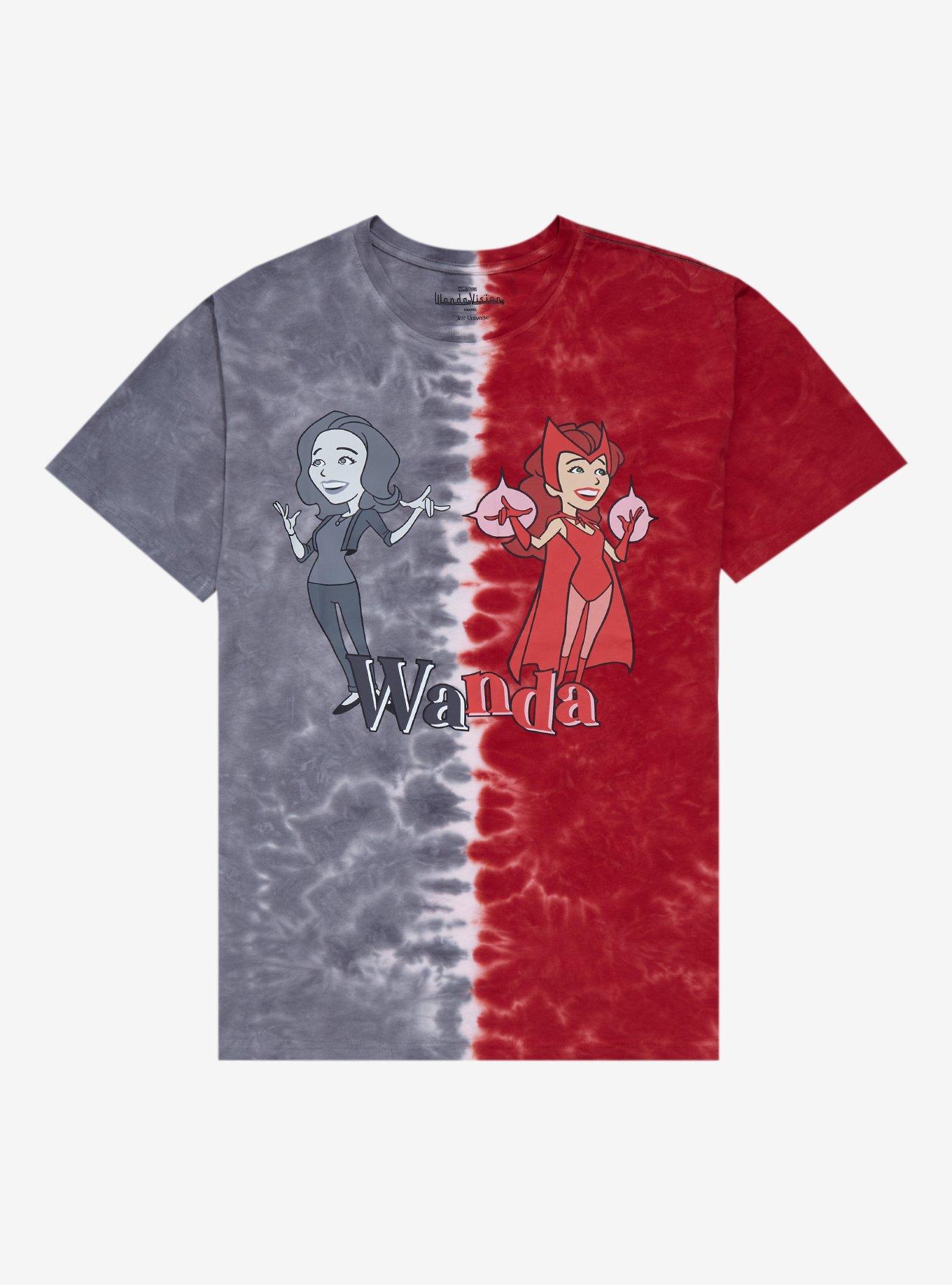 Marvel WandaVision Wanda Split-Dye Couples T-Shirt - BoxLunch Exclusive, MULTI, hi-res