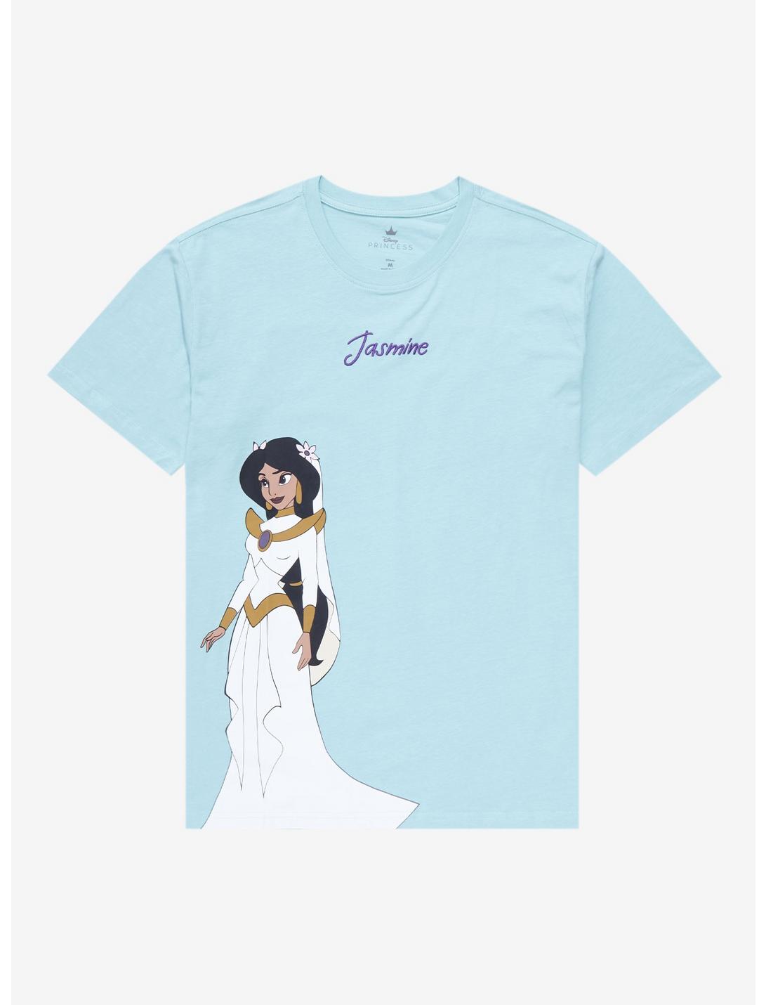 Disney Aladdin Princess Jasmine Wedding Day T-Shirt - BoxLunch Exclusive, LIGHT BLUE, hi-res