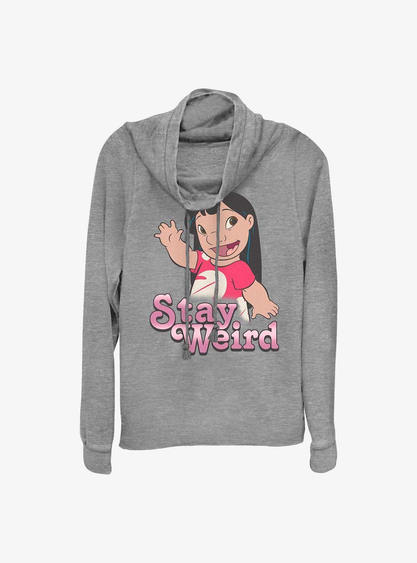 Disney Lilo & Stitch Stay Weird Lilo Cowl Neck Long-Sleeve Top