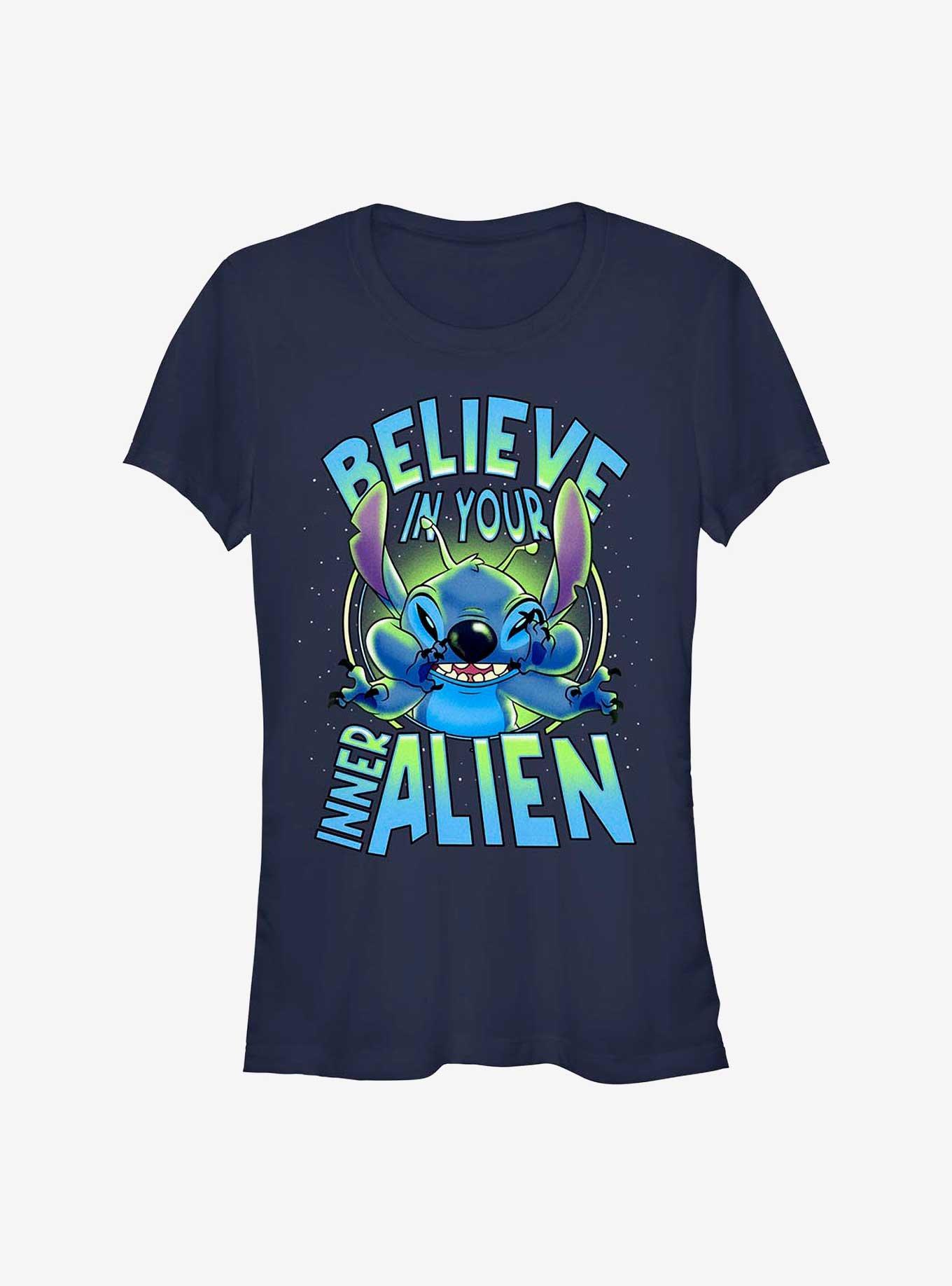 Disney Lilo & Stitch Inner Alien Girls T-Shirt, NAVY, hi-res