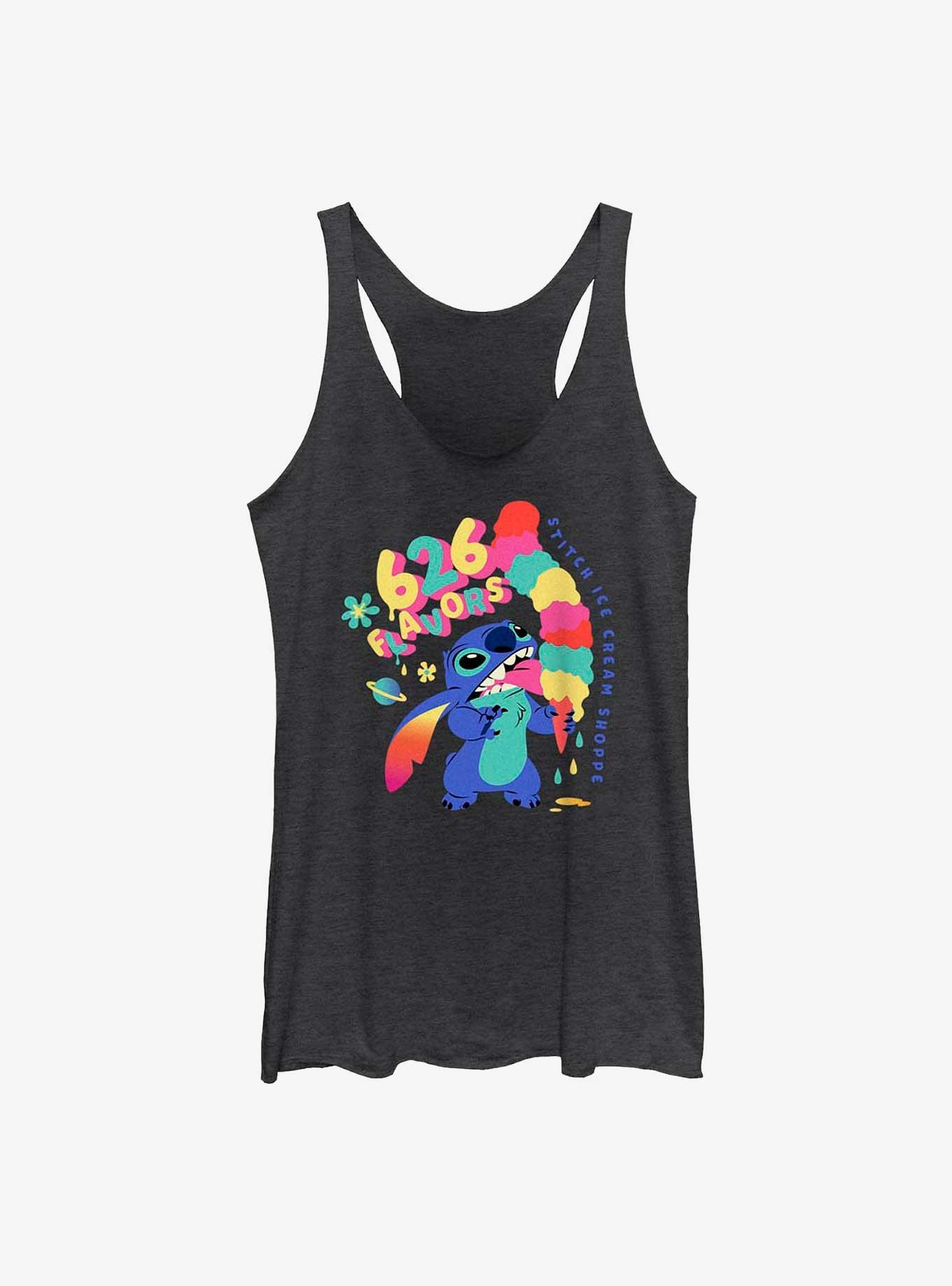 Disney Lilo & Stitch 626 Flavors Girls Tank, BLK HTR, hi-res